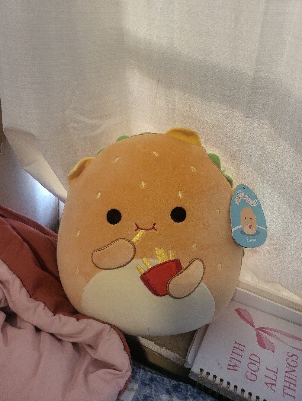 Nwt Squishmallows Tan Burger - Picture 2 of 6
